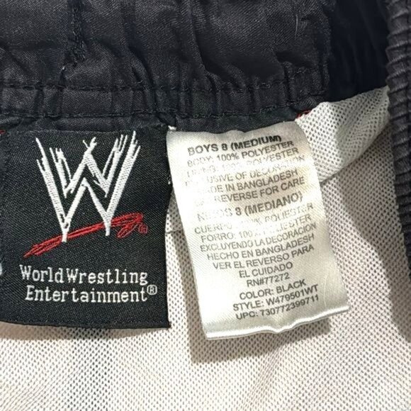 WWE Boys Wrestling Shorts Size M World Wrestling Entertainment Polyester Athleti - Picture 3 of 4